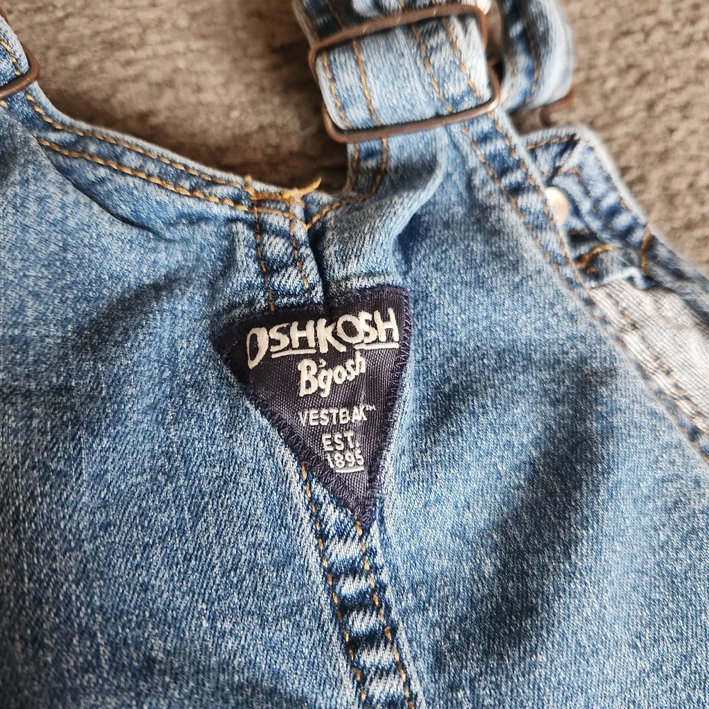 OSH KOSH Toddler Denim Overalls Size 18 Mo Faded Pants